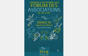 Vendredi 4 sept, forum des associations à Pont De l'Isère