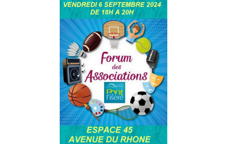 Forum des associations le vendredi 6 septembre